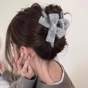 Hair Claw Knit Bow
