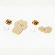 METAL BADGE SET CAT CLOVER