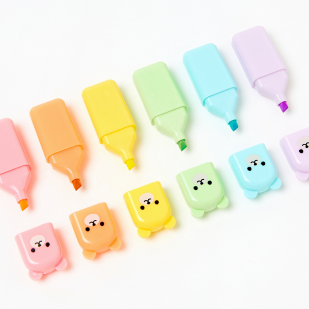 Cute Bear Highlighter Set (6 Colours)