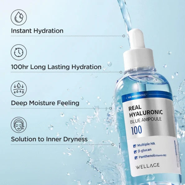 WELLAGE Real Hyaluronic Blue 100 Ampoule