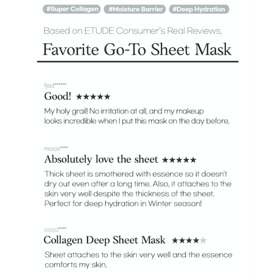 Etude Moistfull Collagen Deep Sheet Mask