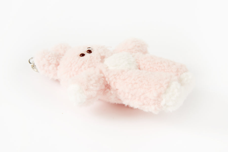 Tall Bunny Plush Keychain