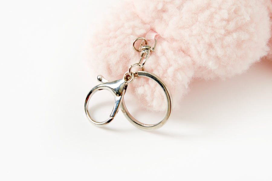 Tall Bunny Plush Keychain