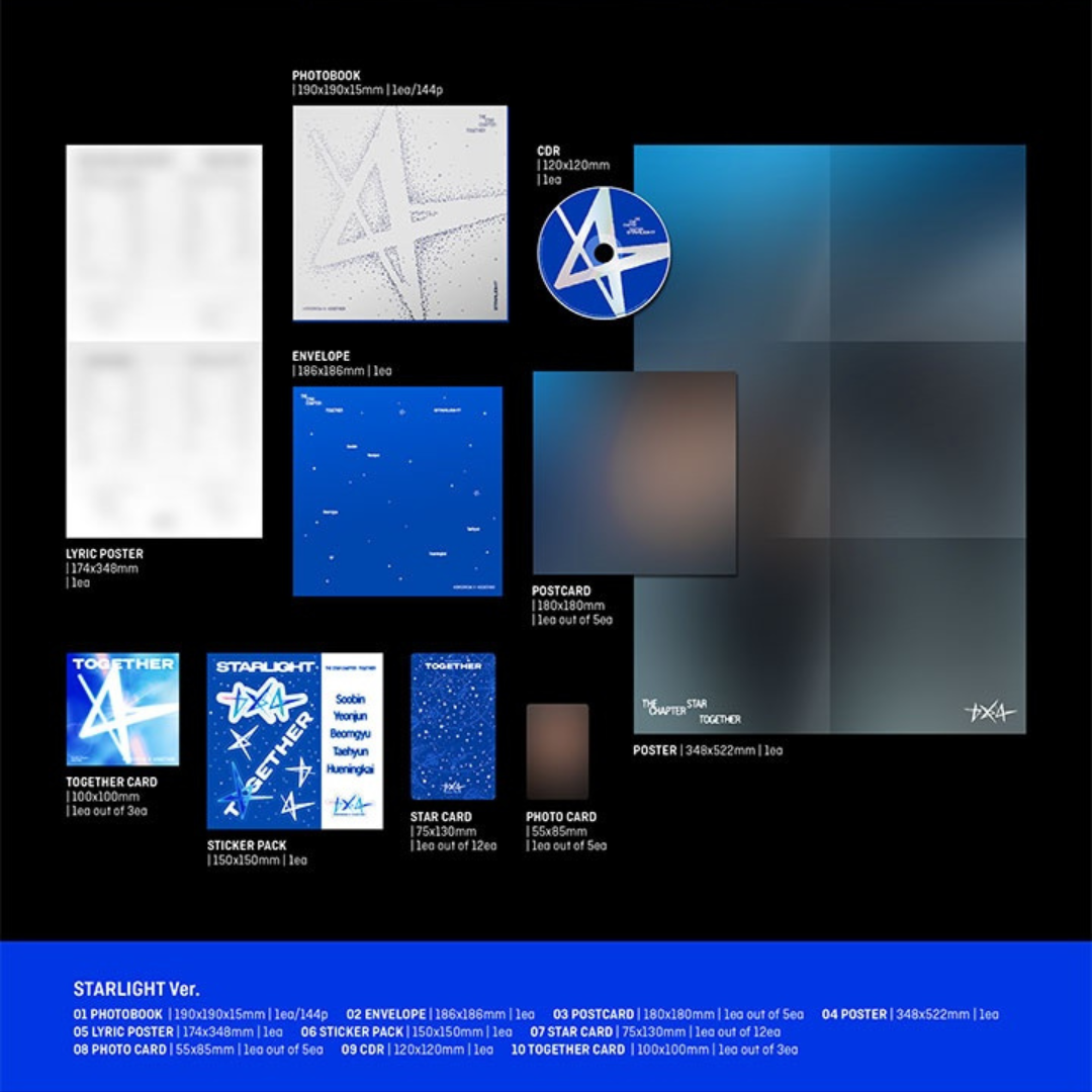 Album TXT (TOMORROW X TOGETHER) - THE STAR CHAPTER : TOGETHER [Solo Track Ver.] - Version Beomgyu - CD + Goodies - 3
