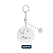 [PRE-ORDER] Stray Kids dominATE : celebrATE MD SKZOO FACE KEYRING SILVER Ver. (8 VERSIONS)