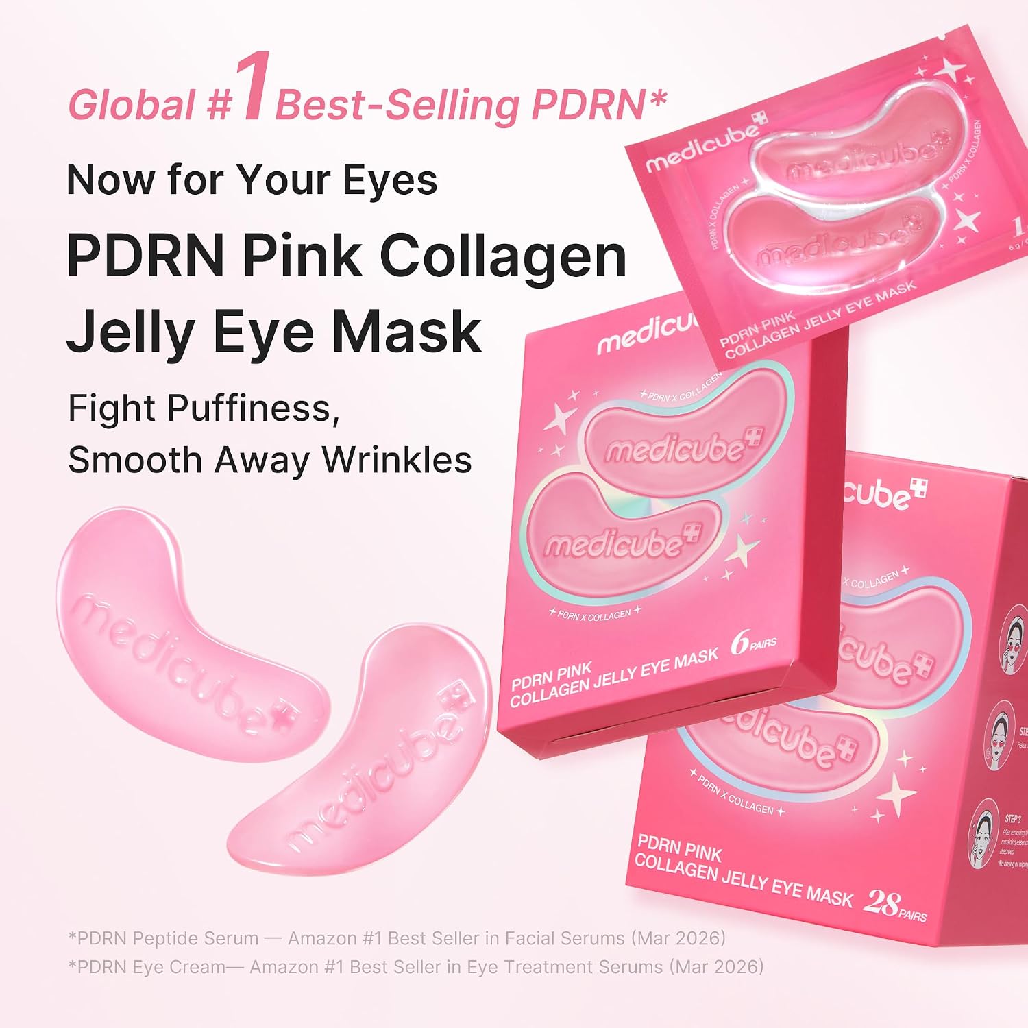 medicube PDRN Pink Collagen Jelly Eye Mask [6 Pairs]