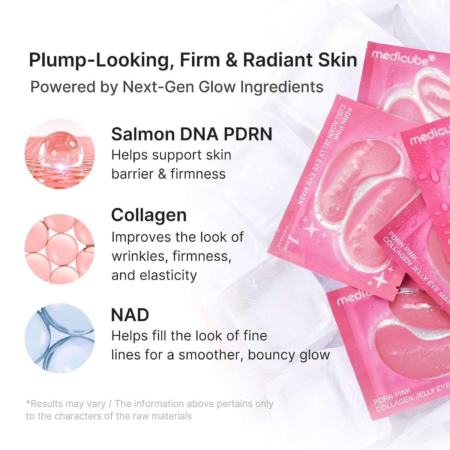 medicube PDRN Pink Collagen Jelly Eye Mask [6 Pairs]