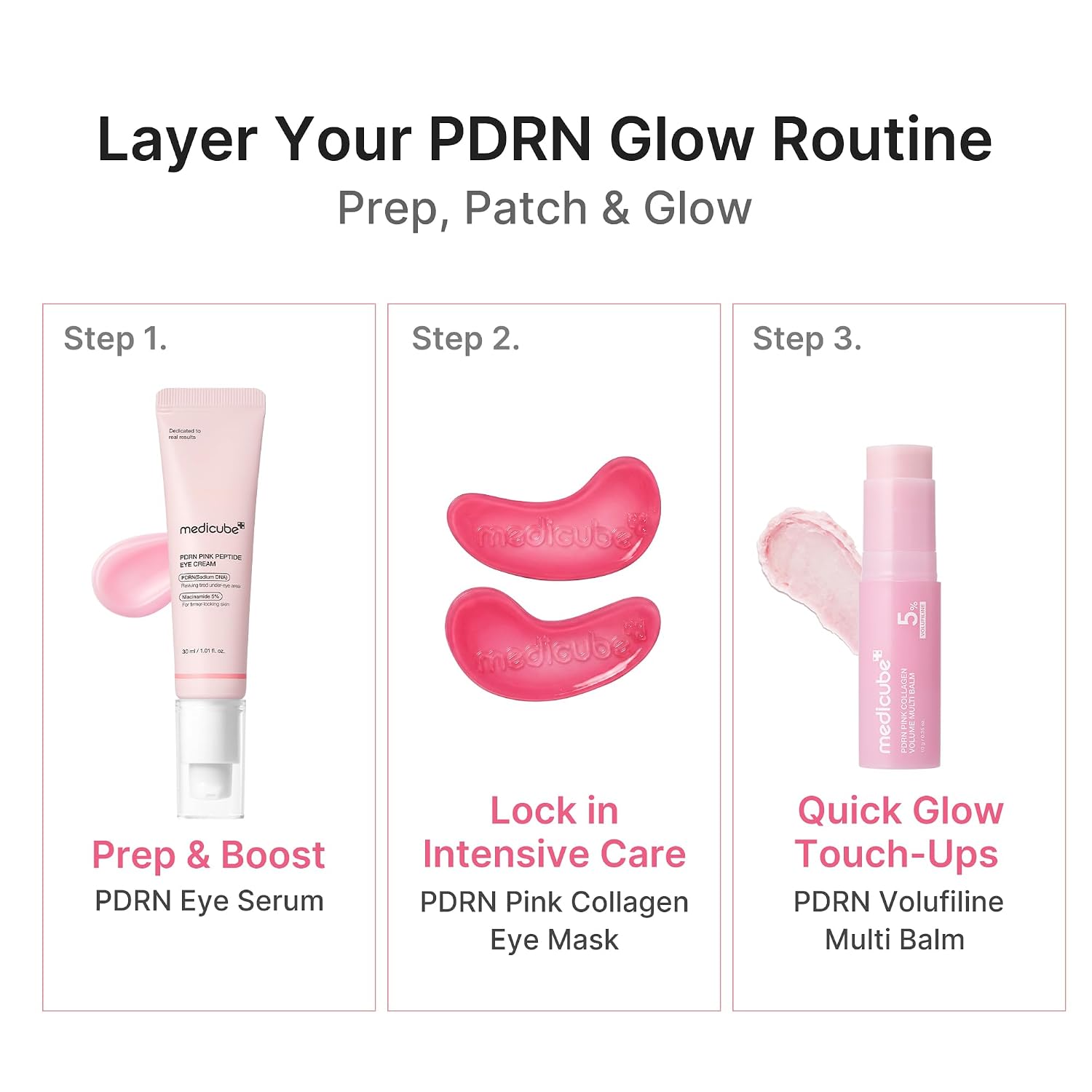 medicube PDRN Pink Collagen Jelly Eye Mask [6 Pairs]