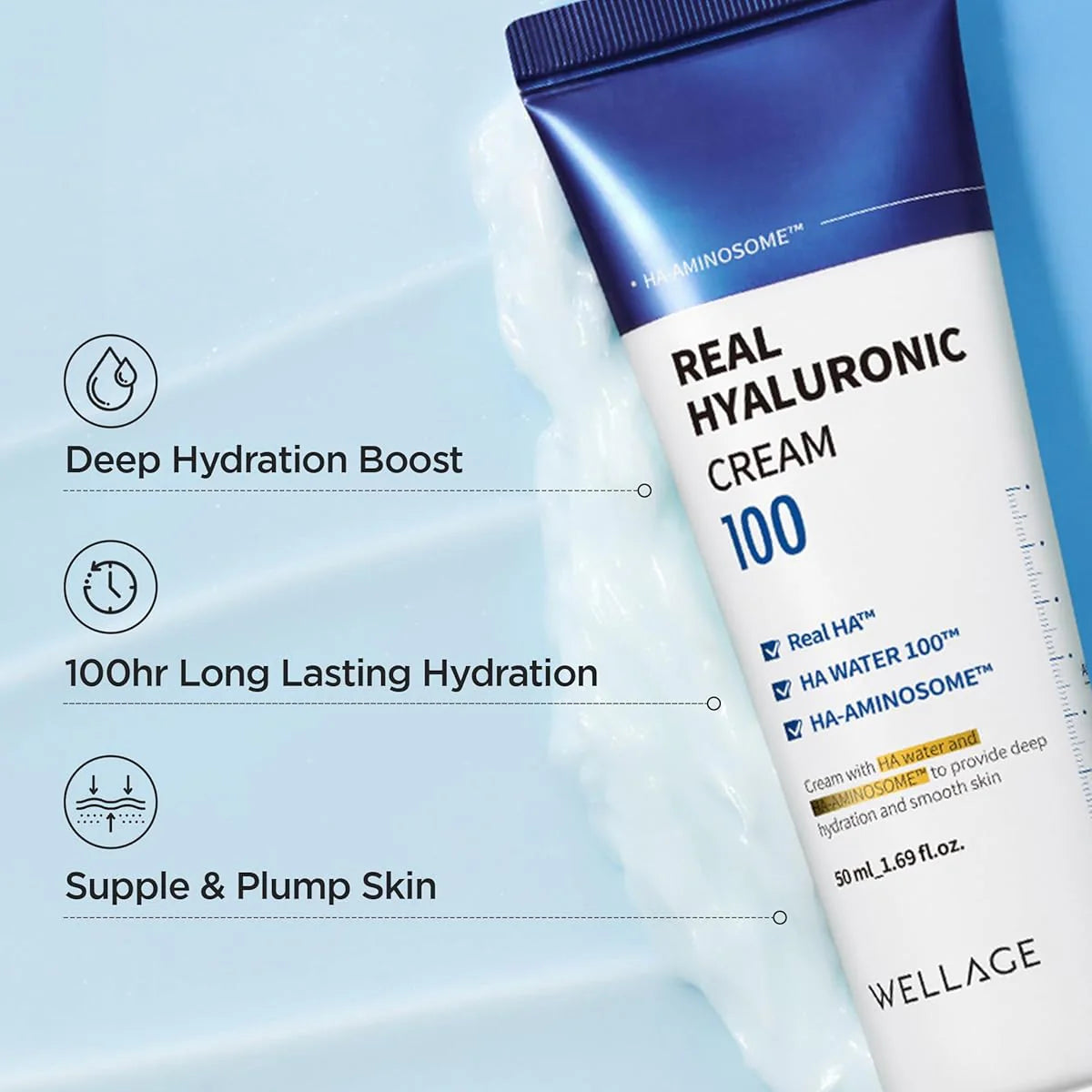 WELLAGE Real Hyaluronic 100 cream [80ml]