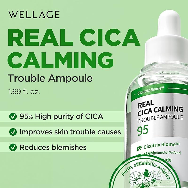 WELLAGE Real Cica Calming 95 Trouble Ampoule [50ml]