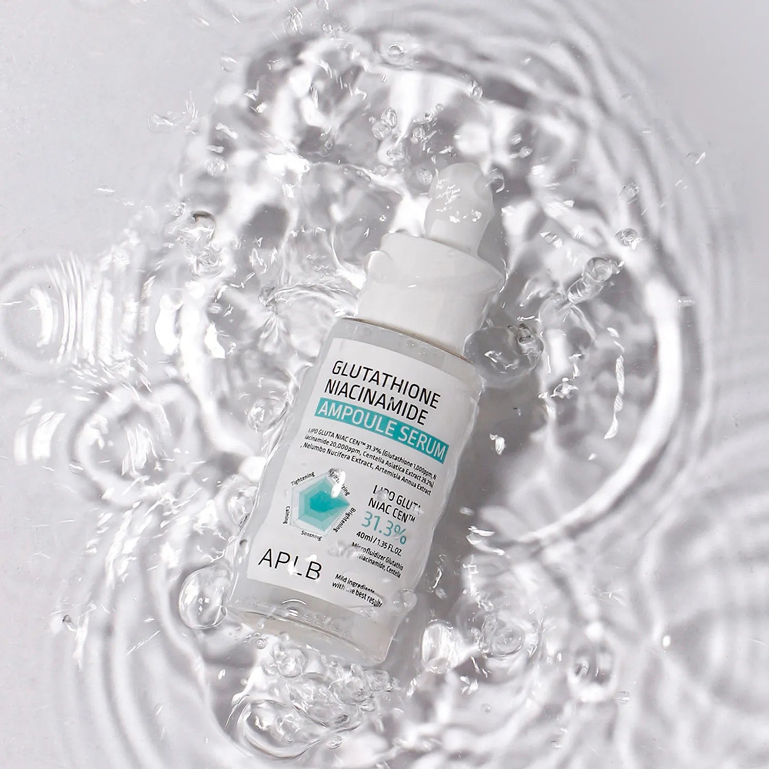 aplb glutathione niacinamide ampoule serum 40ml + dry skin after cleansing APLB Glutathione Niacinamide Ampoule Serum