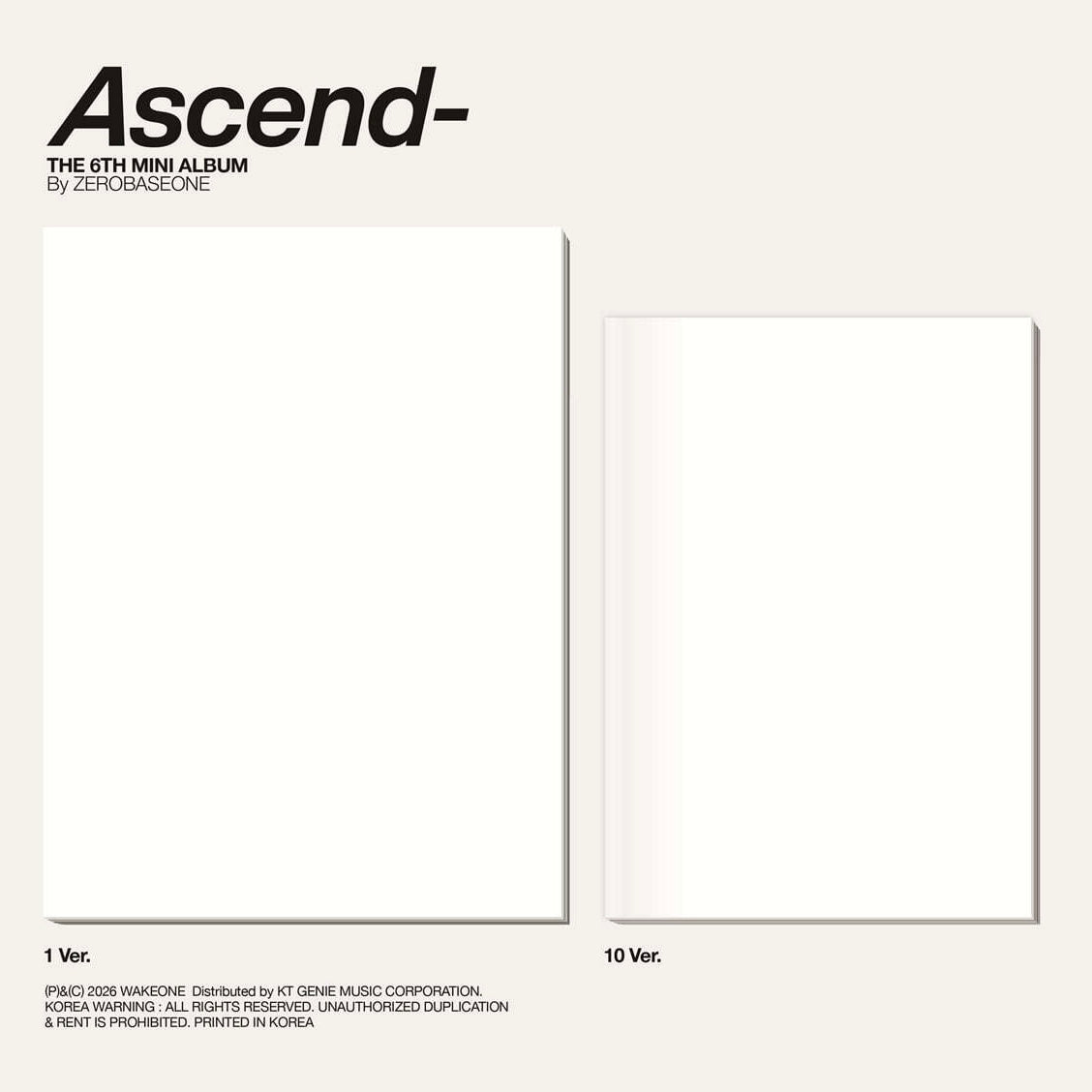 [PRE-ORDER] ZEROBASEONE - THE 6TH MINI ALBUM [ASCEND-]