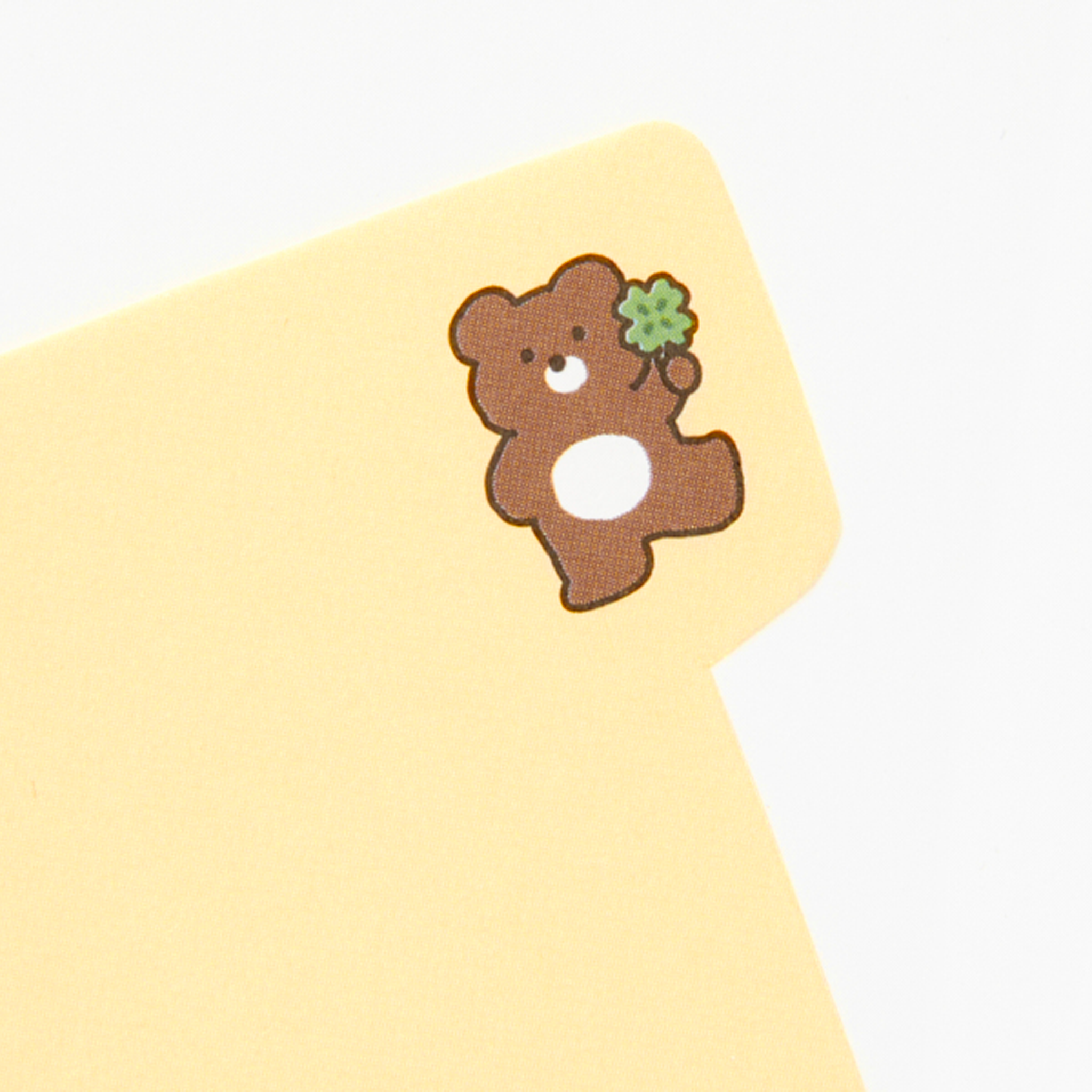 Index Sticky Memo Pad Bear with Clover