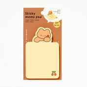 Sticky Memo Pad Studying Bear