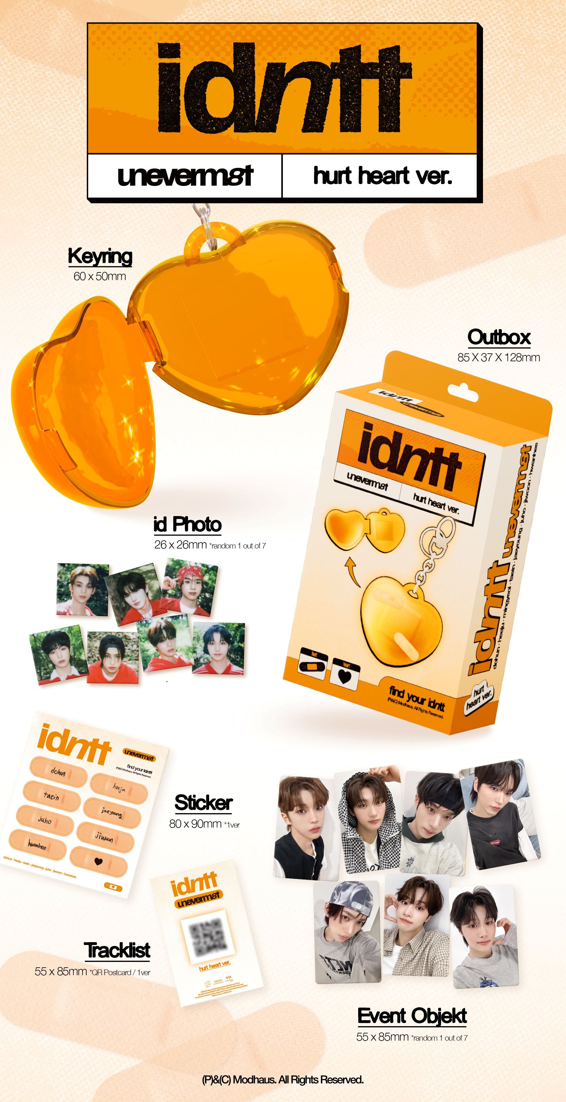 Idntt 1st Mini Album "Unevermet" (Hurt Heart Ver.) [Limited]