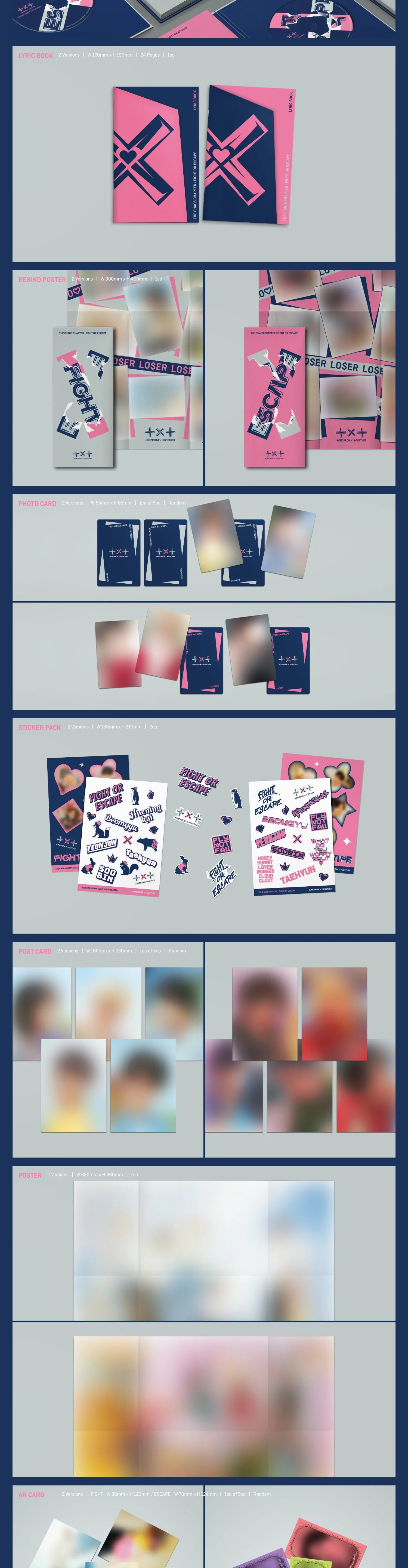TOMORROW X TOGETHER (TXT) 1st Repackage Album "The Chaos Chapter: FIGHT OR ESCAPE"
