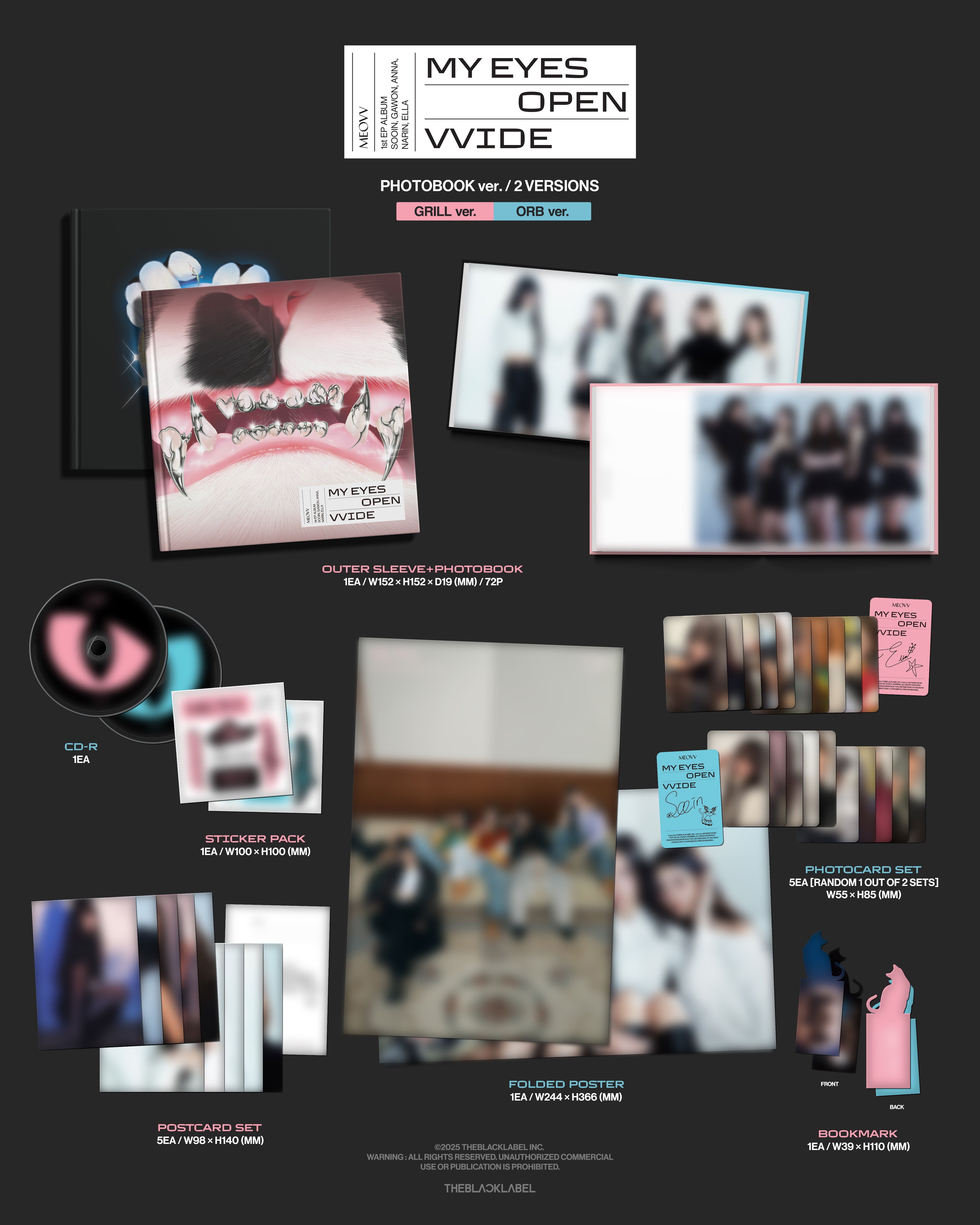 [Pre-Order] MEOVV - 1ST EP ALBUM [MY EYES OPEN VVIDE] (PHOTOBOOK VER.) (2 VERSIONS)
