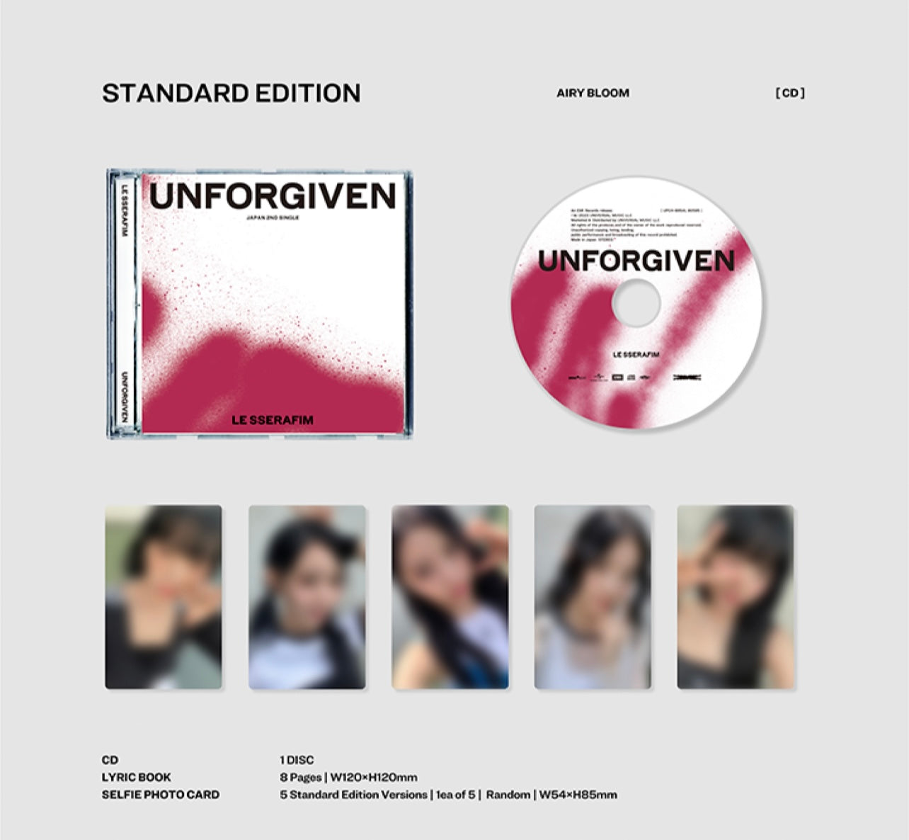 Le Sserafim Japan 2nd Album "UNFORGIVEN" (Standard Edition)