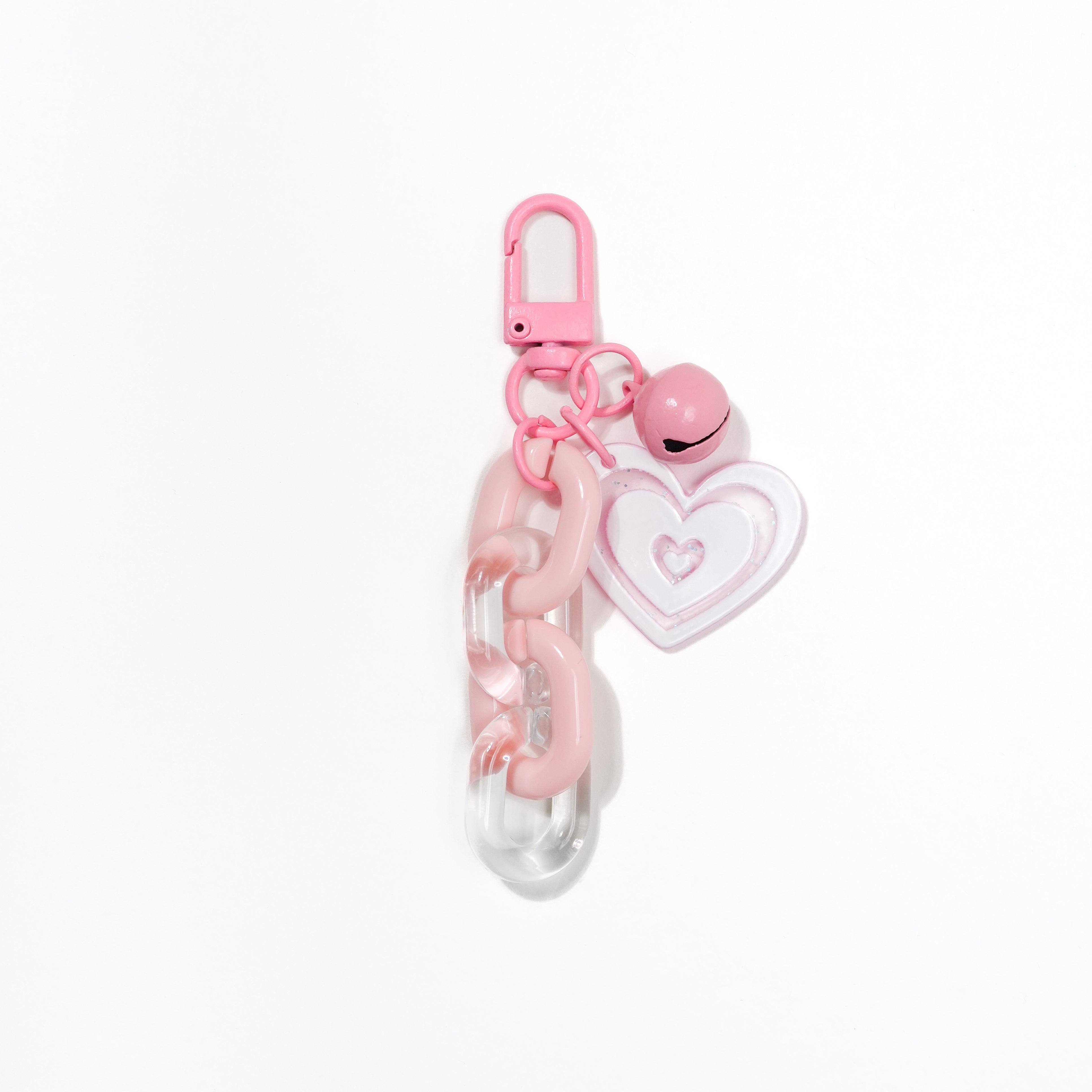Y2K Heart Charm Keychain with Bell