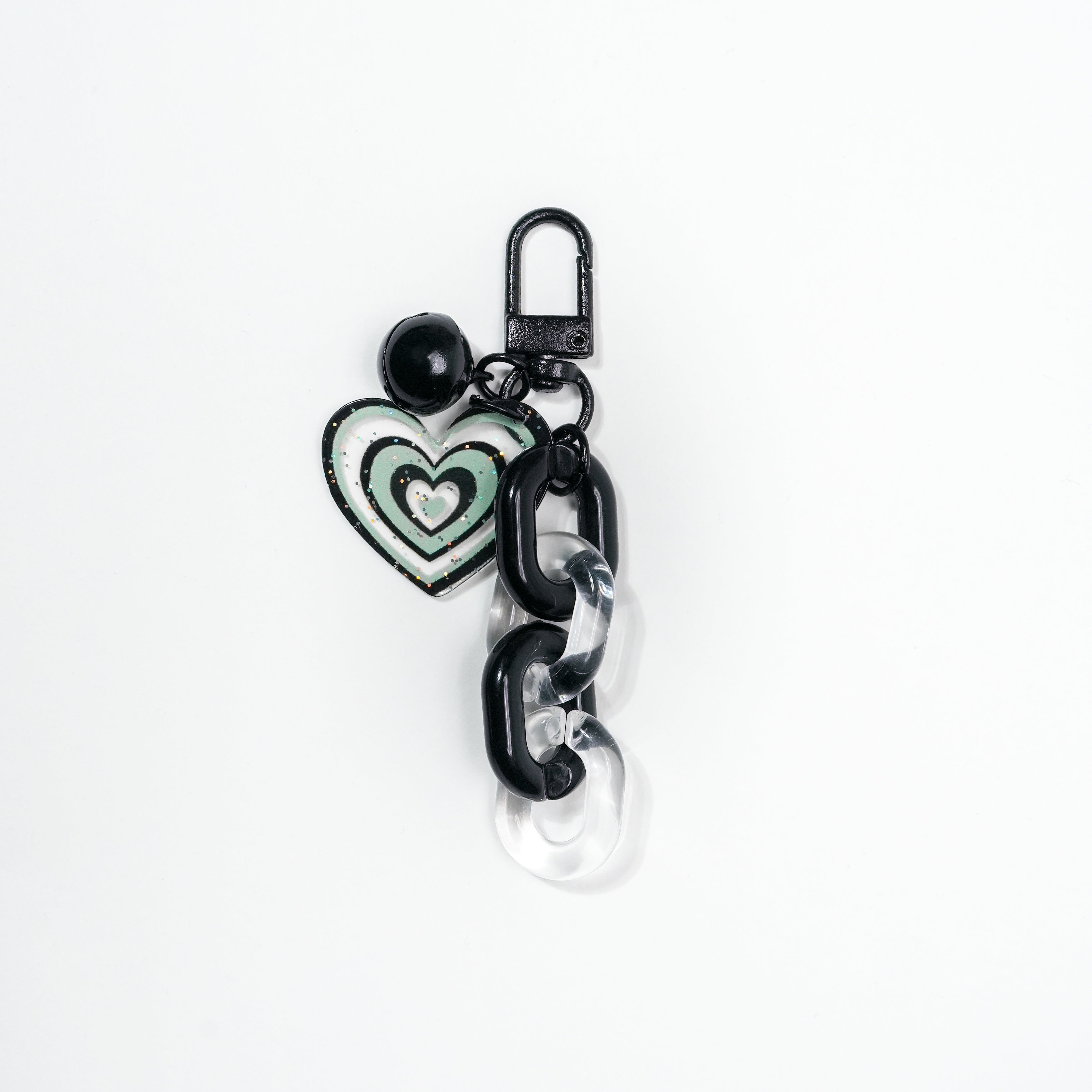 Y2K Heart Charm Keychain with Bell