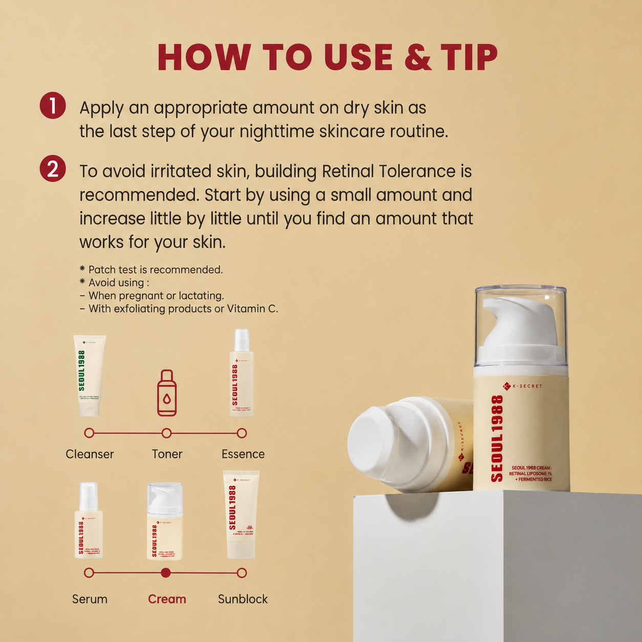 KSECRET SEOUL 1988 Cream : Retinal Liposome 1% + Fermented Rice