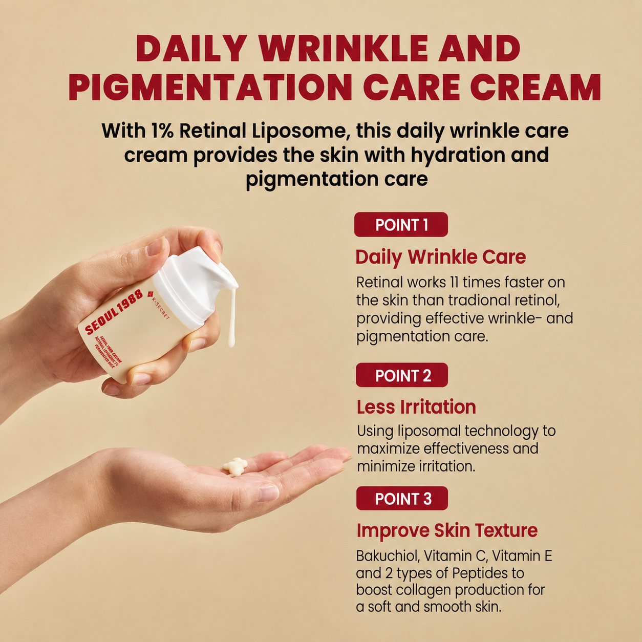 KSECRET SEOUL 1988 Cream : Retinal Liposome 1% + Fermented Rice