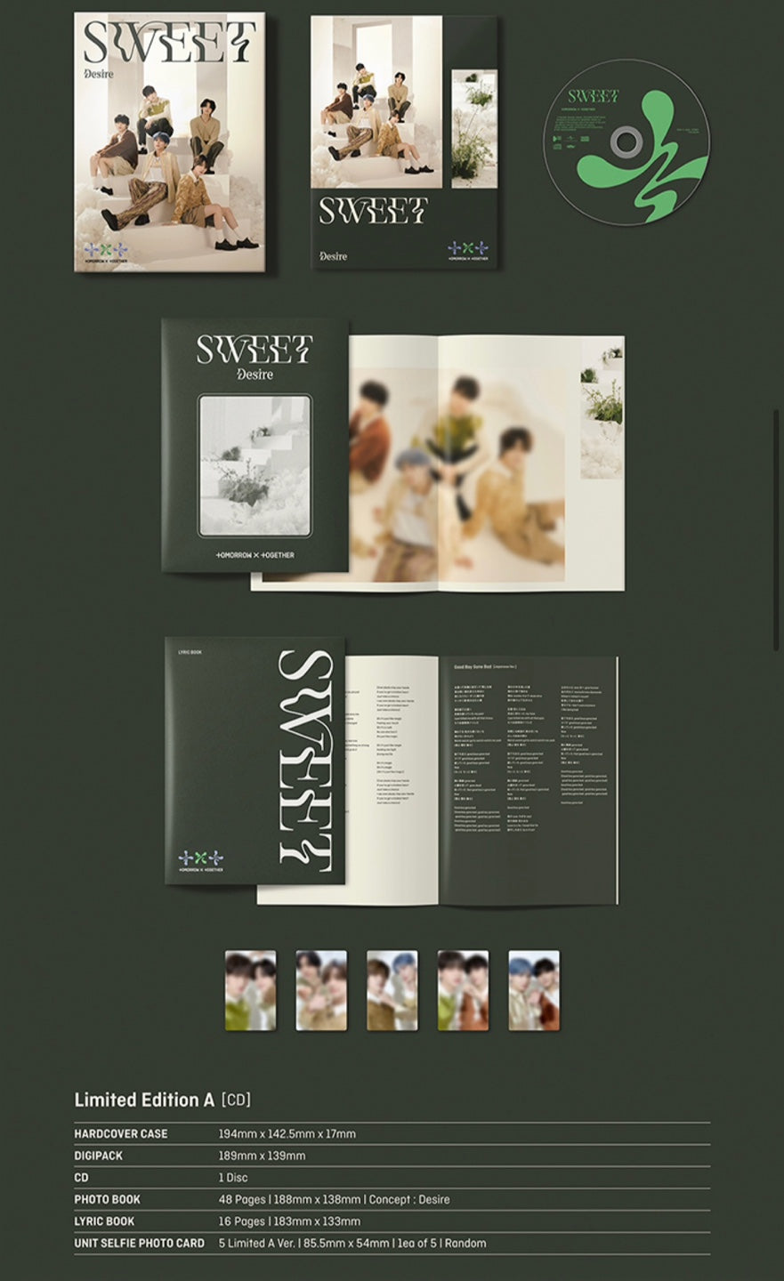 TXT JP 2ND Album [SWEET] 3 SET WEVERSE VER