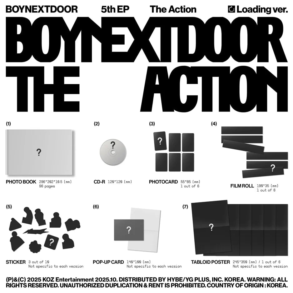 [PRE-ORDER] BOYNEXTDOOR - 5TH EP [THE ACTION] (3 VERSIONS)