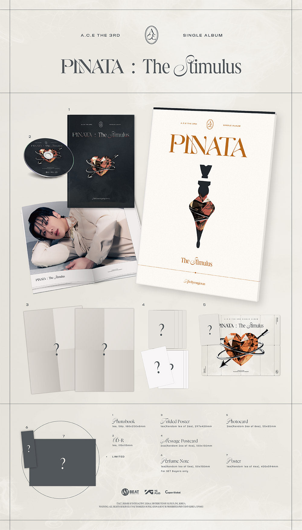 A.C.E 3rd Single Album "PINATA" (Photobook Ver.) (Random)