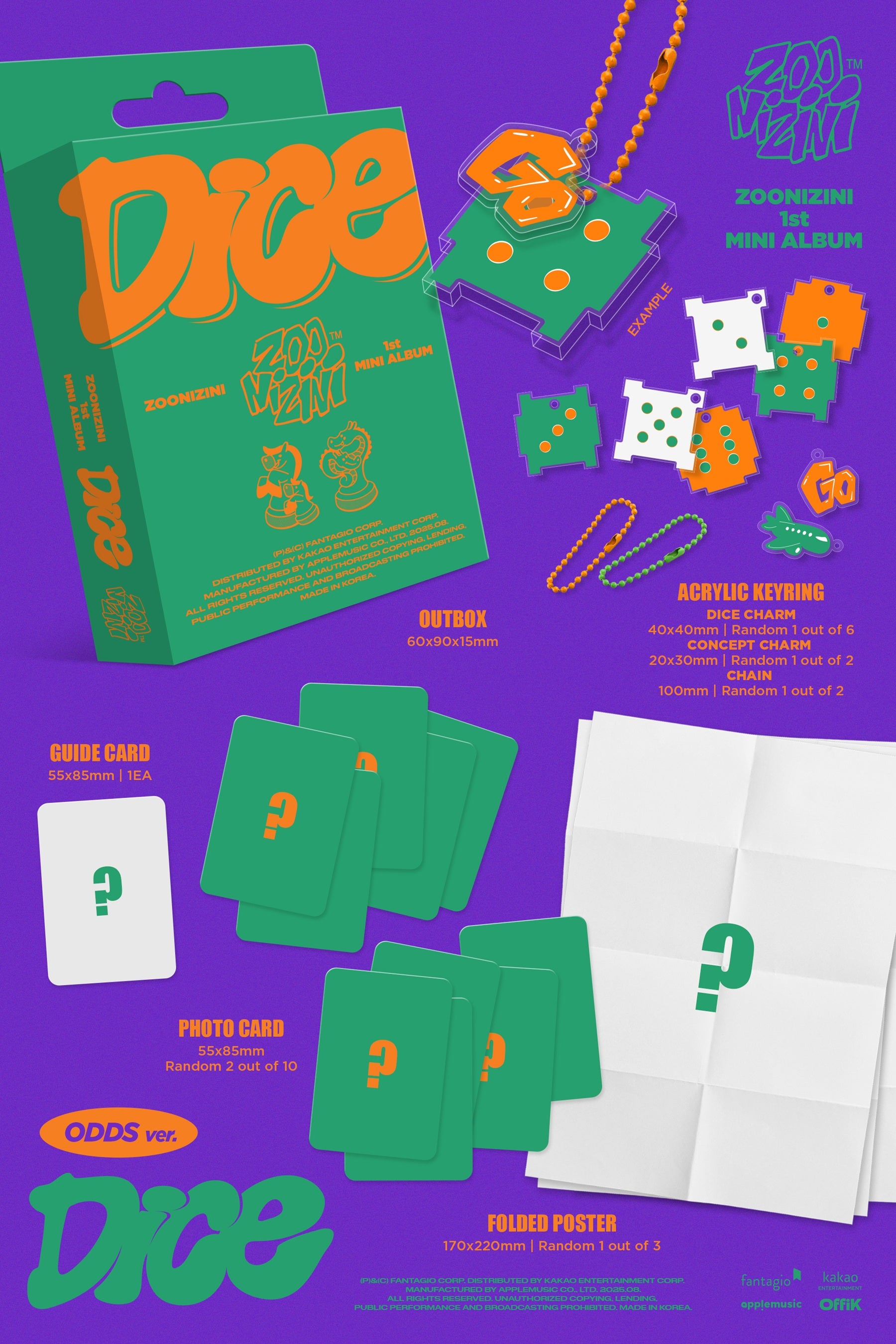 [Pre-Order] ZOONIZINI (ASTRO) - 1ST MINI ALBUM [DICE] (ODDS Ver)