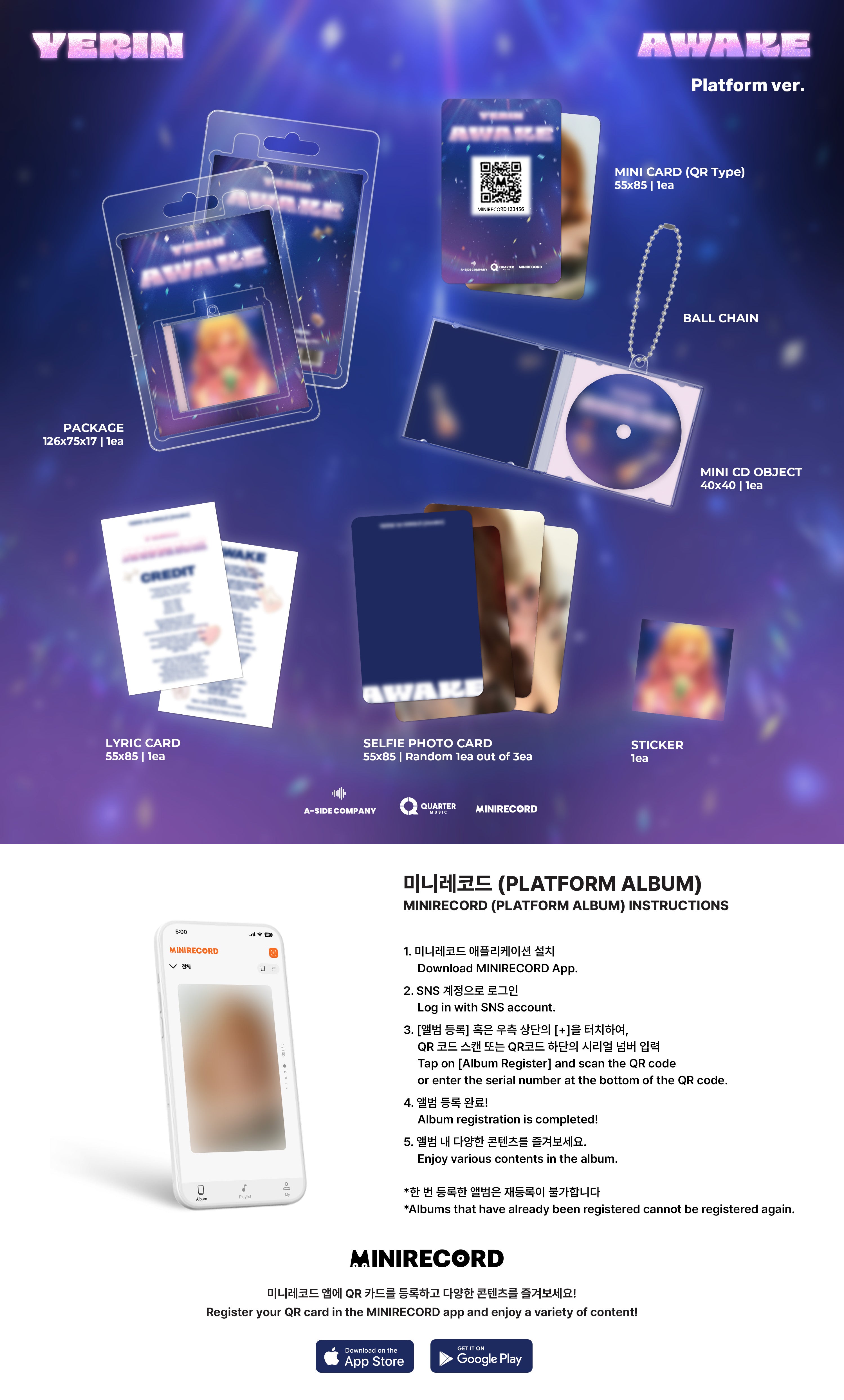 [Pre-Order] Yerin 1st Single Album: Awake [Platform Ver.]