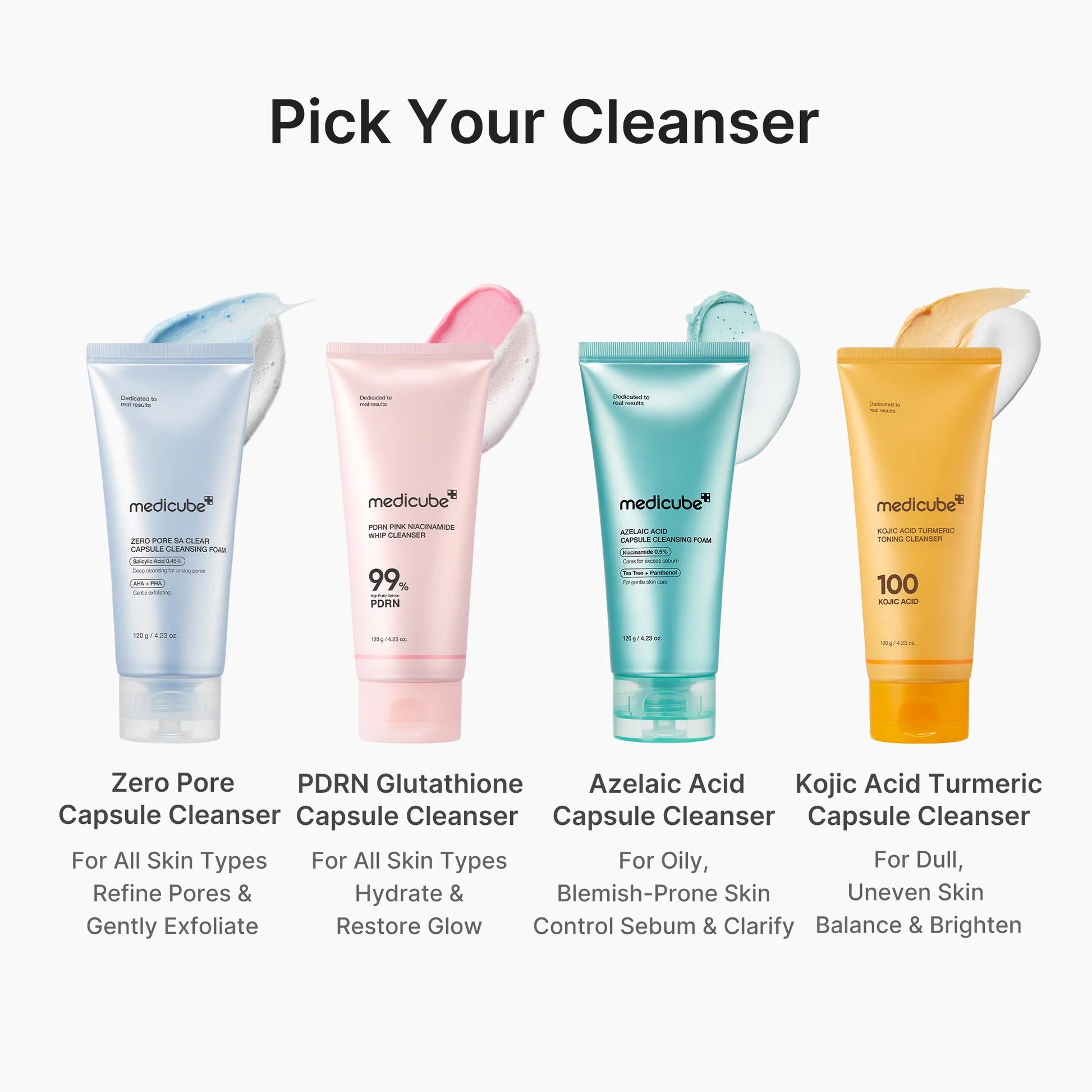 medicube PDRN Pink Glutathione Capsule Cleansing Foam [120g]