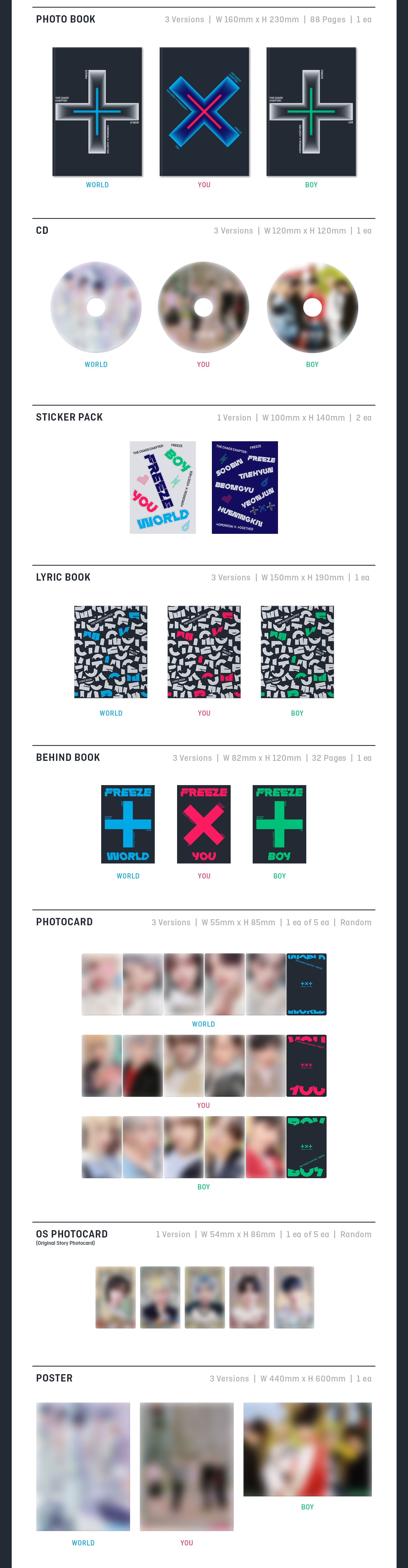 TOMORROW X TOGETHER (TXT) 2nd Full Album "The Chaos Chapter: FREEZE"