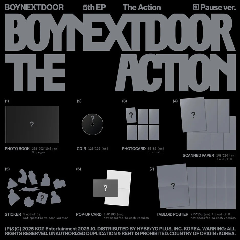 [PRE-ORDER] BOYNEXTDOOR - 5TH EP [THE ACTION] (3 VERSIONS)