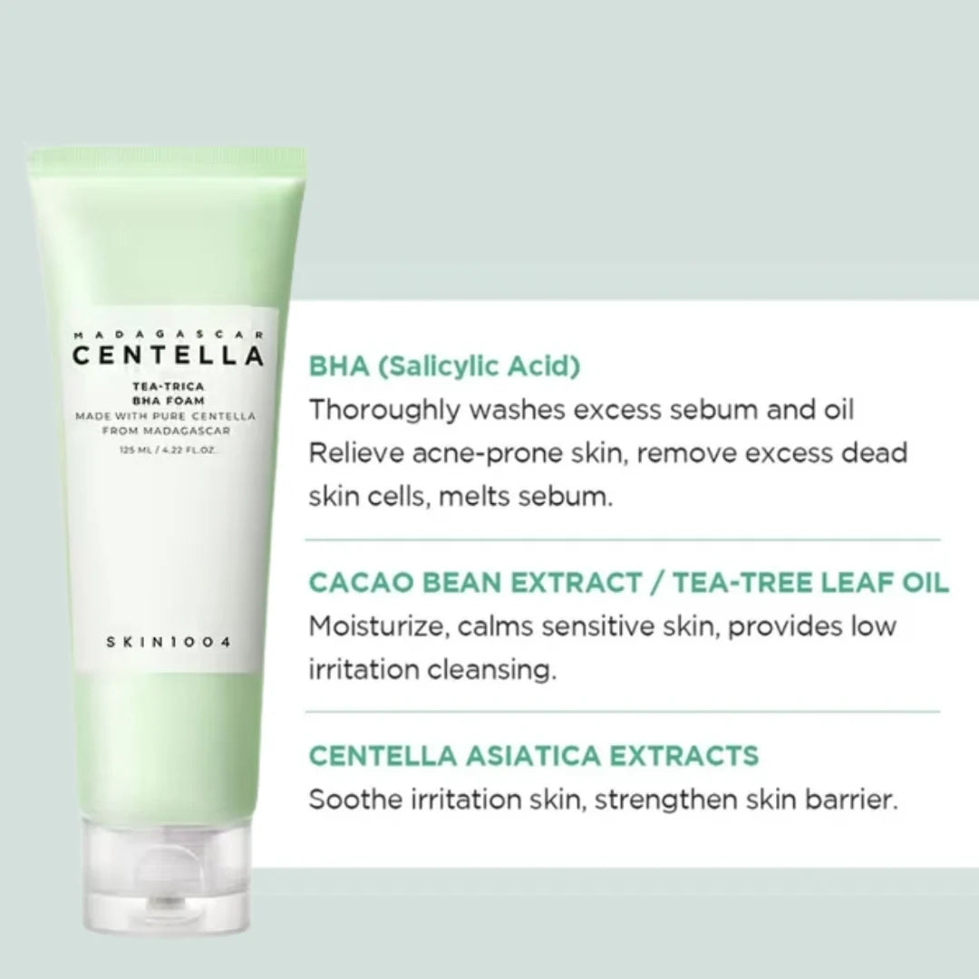 SKIN1004 Madagascar Centella Tea-Trica BHA Foam [125ml]