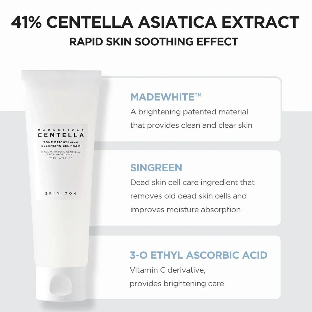 SKIN1004 Madagascar Centella Tone Brightening Cleansing Gel Foam [125ml]