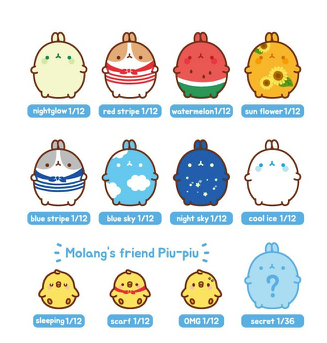 Molang Spring Summer Autumn Winter Random Figure