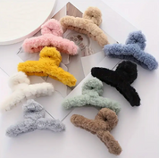 Cotton Candy Fur Hair Claw Clip - Loop