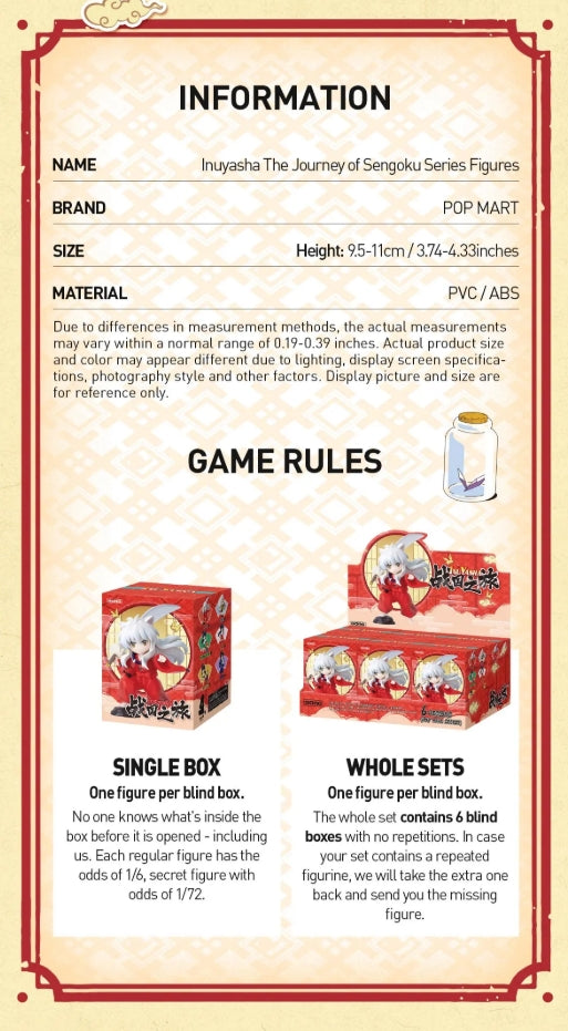 Inuyasha The Journey of Sengoku Figure Blind Box (1/6) – Amuse Ground