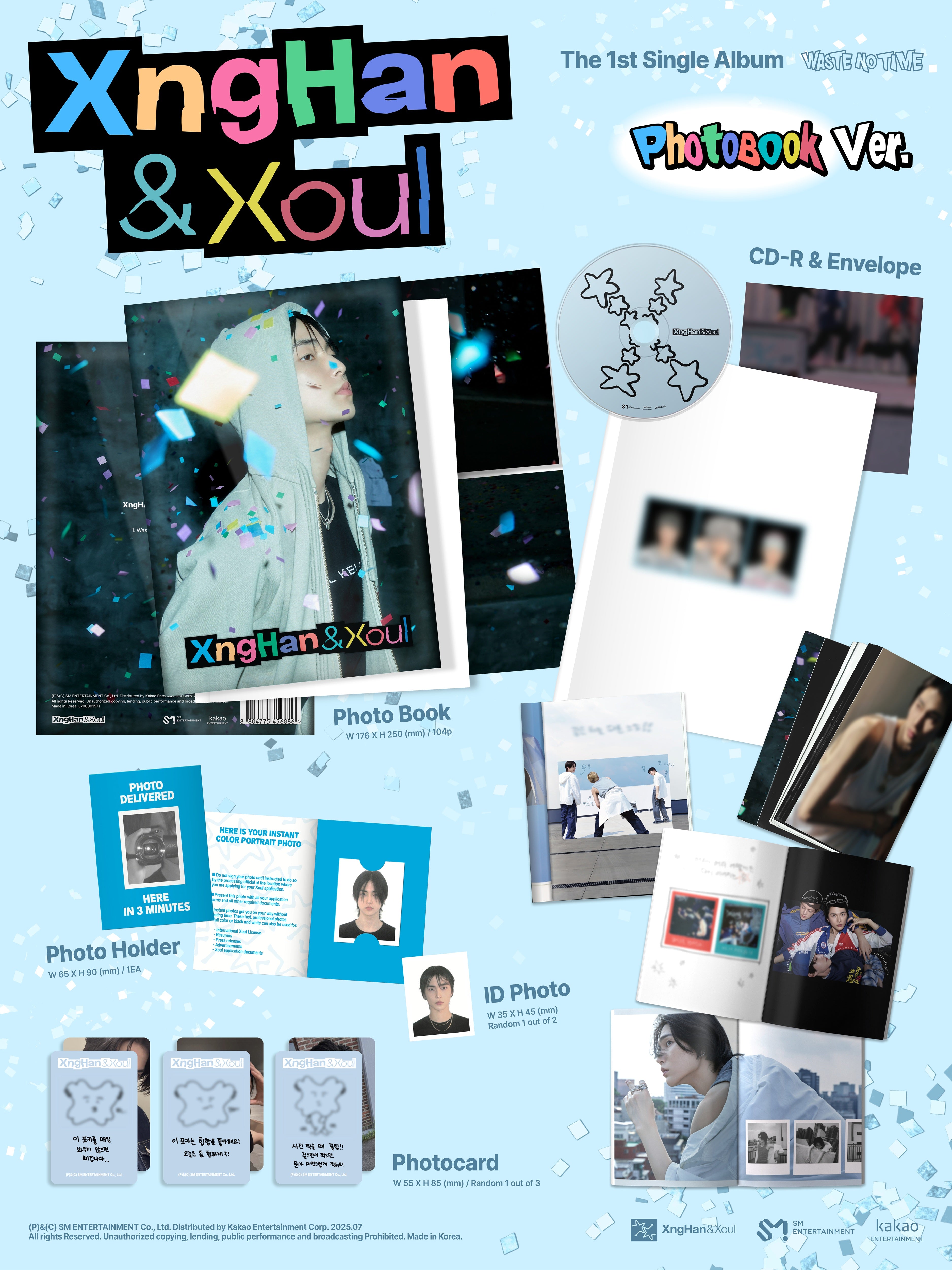 XNGHAN & XOUL 1st Single Album "WASTE NO TIME" (Photobook Ver.)