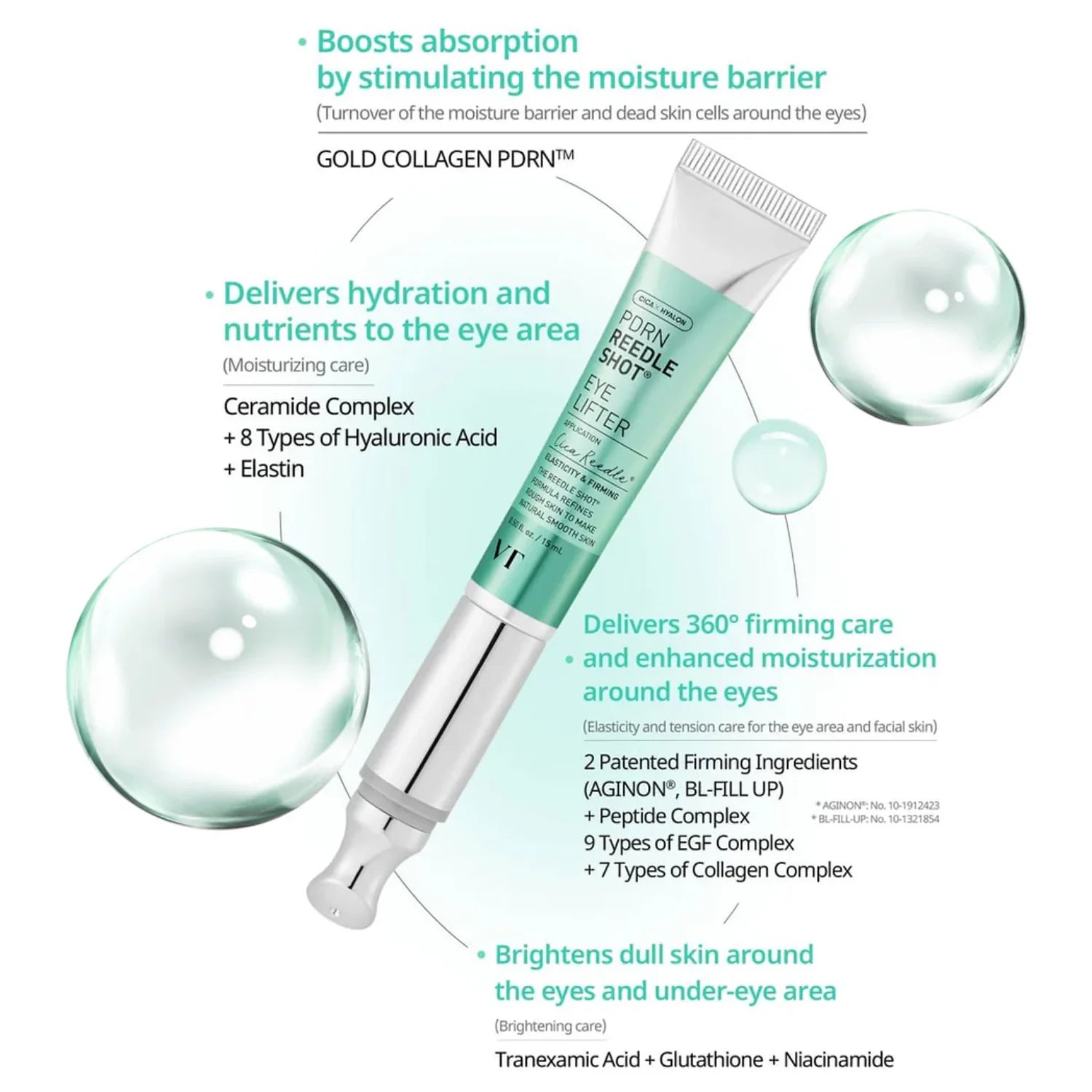VT Cosmetic PDRN Reedle Shot Eye Lifter [15ml]