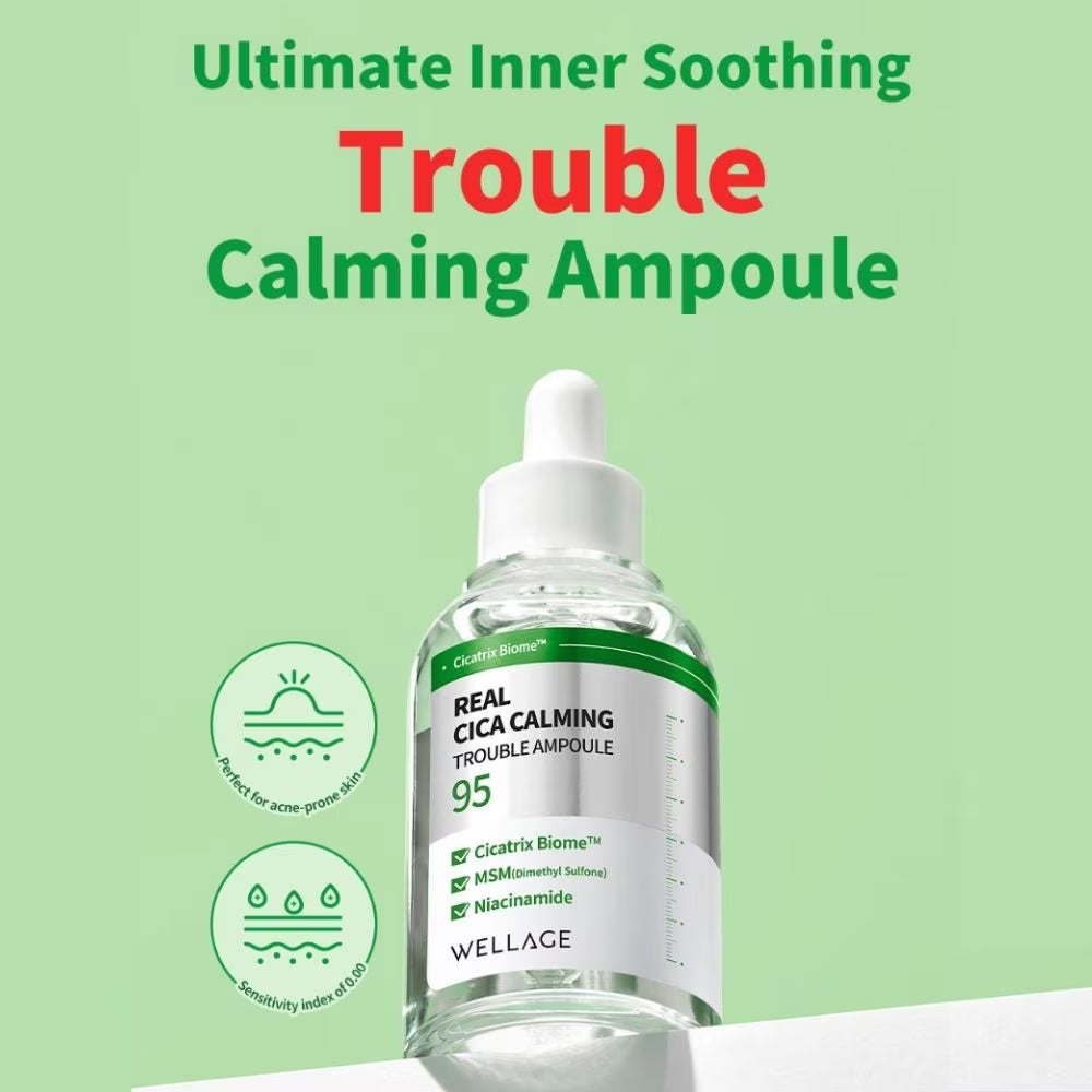 WELLAGE Real Cica Calming 95 Trouble Ampoule [50ml]
