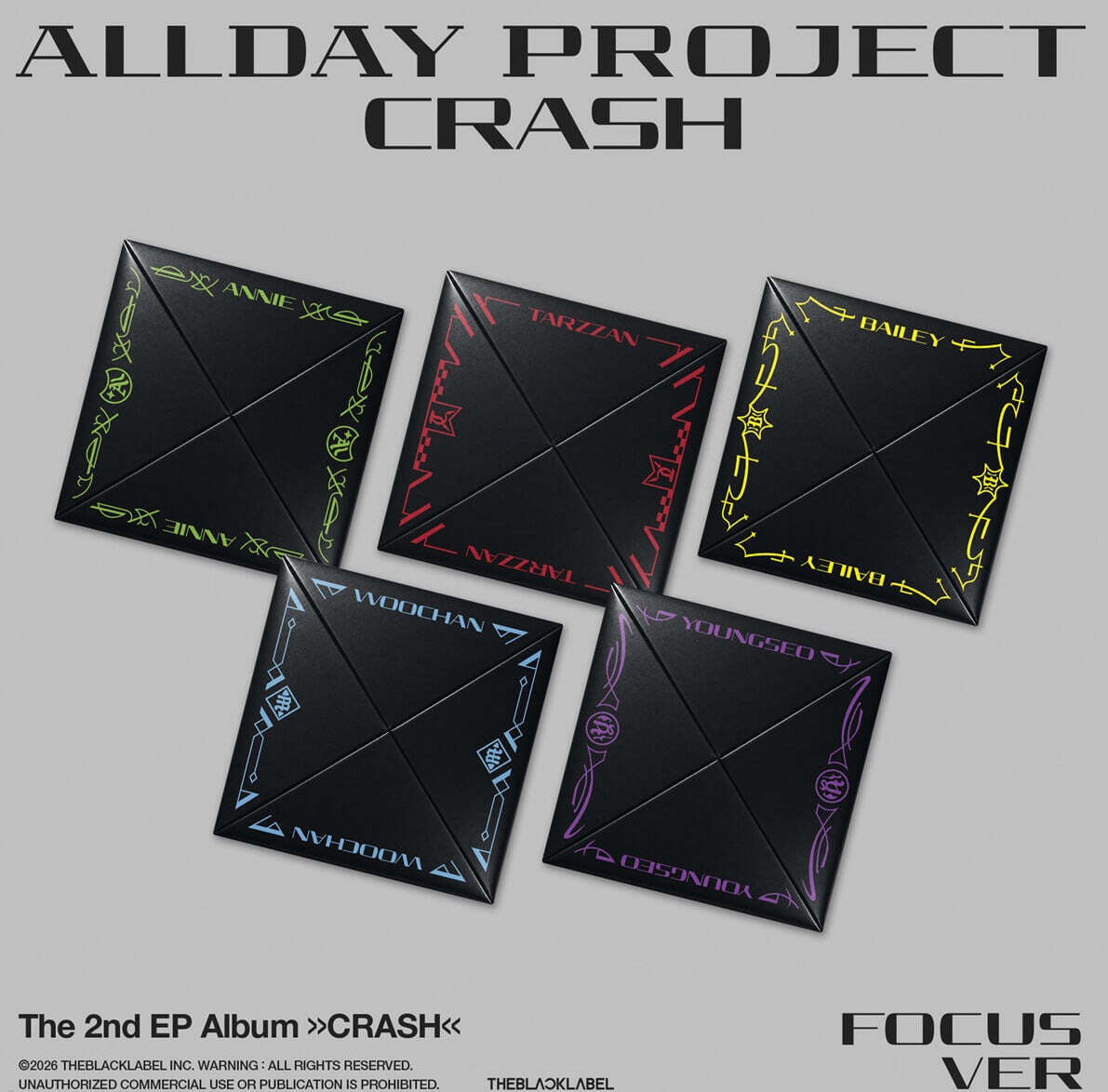 [PRE-ORDER] ALLDAY PROJECT - THE 2ND EP ALBUM [CRASH] FOCUS VER. (5 VERSIONS)