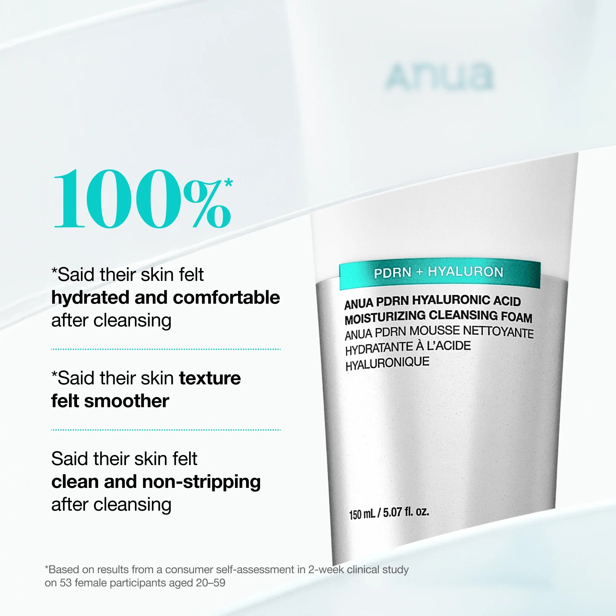 Anua PDRN Hyaluronic Acid Moisturizing Cleansing Foam [150ml]
