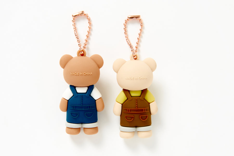 KEY RING SET SUSPENDERS BEAR