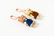 KEY RING SET SUSPENDERS BEAR
