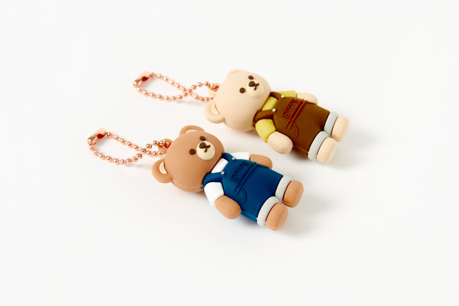 KEY RING SET SUSPENDERS BEAR