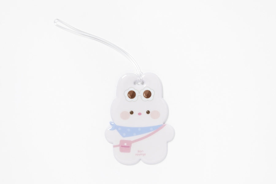 LUGGAGE TAG PVC SUNGLASS RABBIT BODY