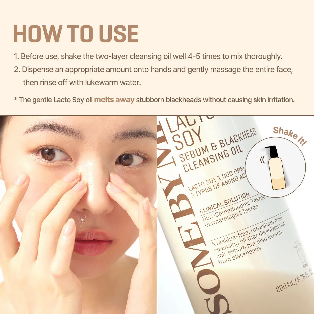 SOME BY MI Lacto Soy Sebum & Blackhead Cleansing Oil [200ml]