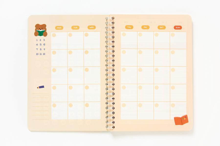STUDY PLANNER 3 MONTHS READING BEAR